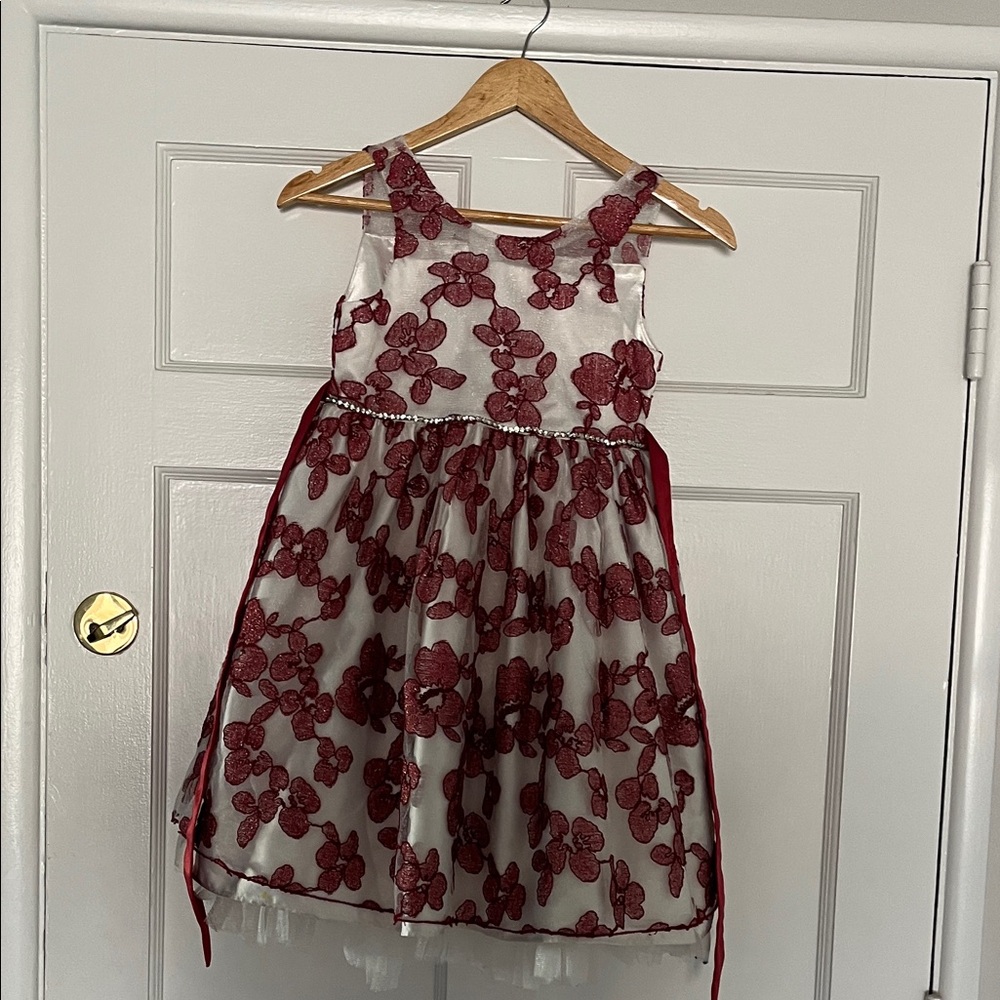 American Princess Red and White Floral Dress